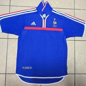 Adidas France Euro 2000 Jersey Small Blue.